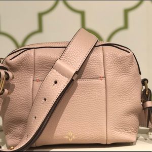 India Hicks blush leather crossbody bag